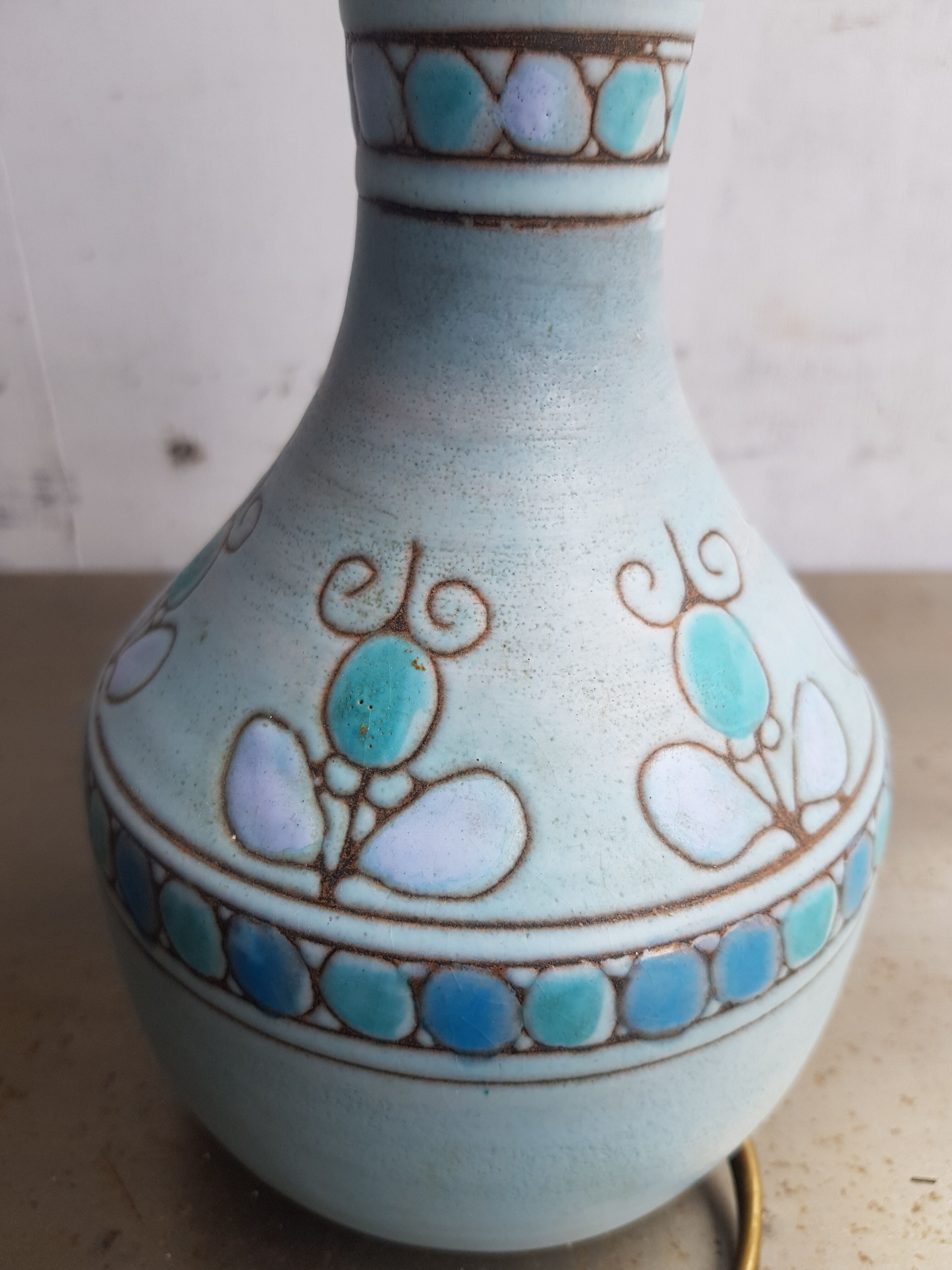 Vintage ceramic lamp foot 1960s