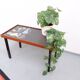 Side table/plant stand in 60s/70s style, made of teak, retro/vintage style.