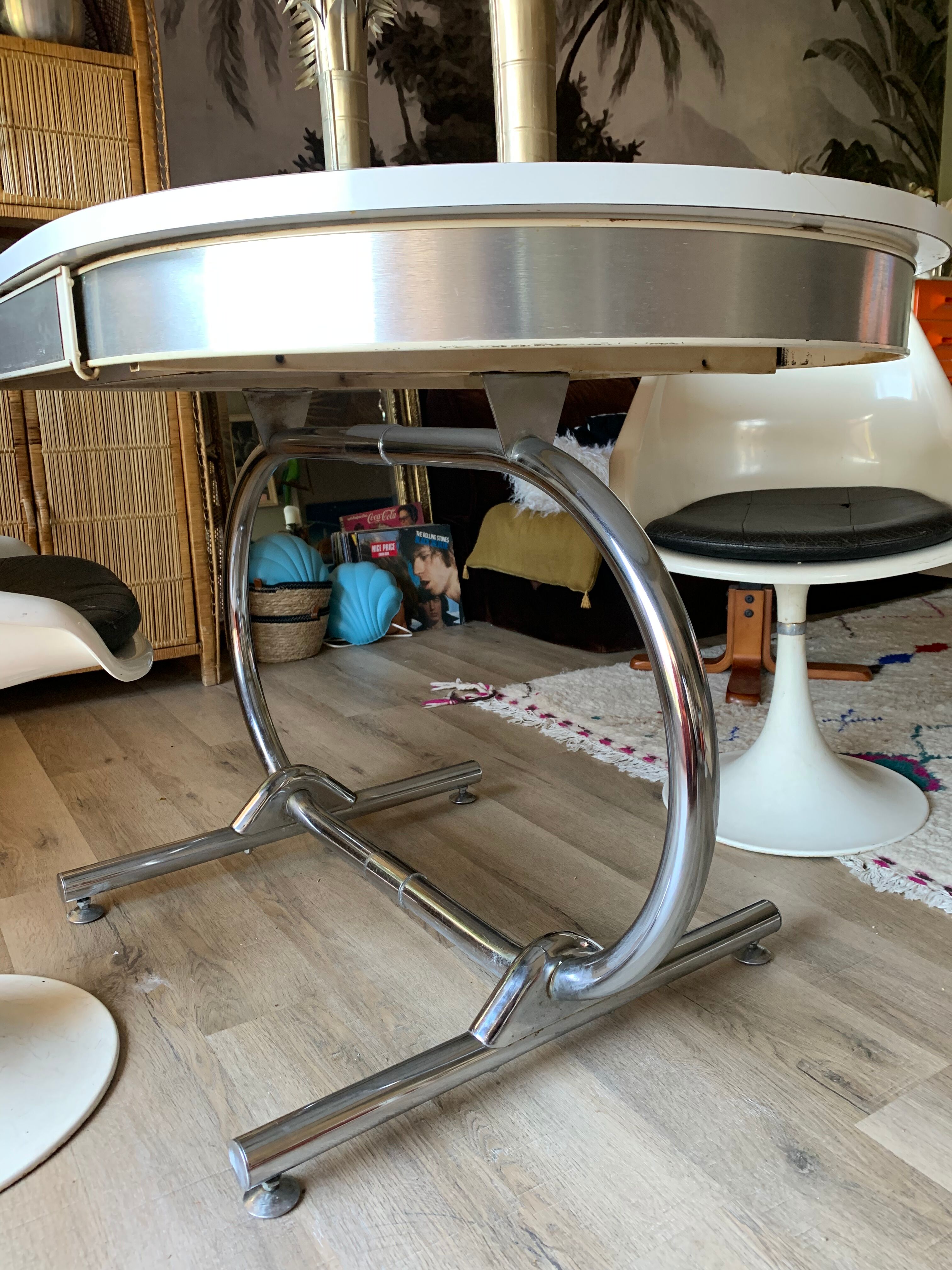 Formica table and chrome