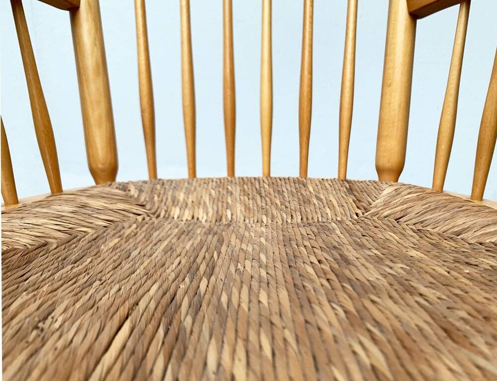 Mid-Century rocking chair model WK-S 7 in beech by Arno Lambrecht for Wk Möbel, 1950s.