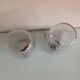 Pair of vintage 1970s-80s glass and chrome wall lights with teardrop shapes