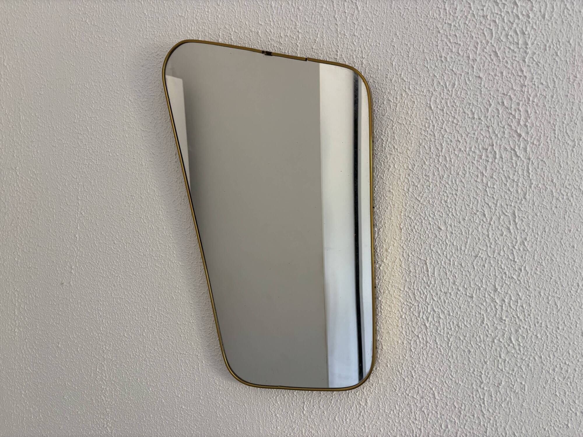 Vintage 1960 asymmetrical mirror - 60 x 34 cm