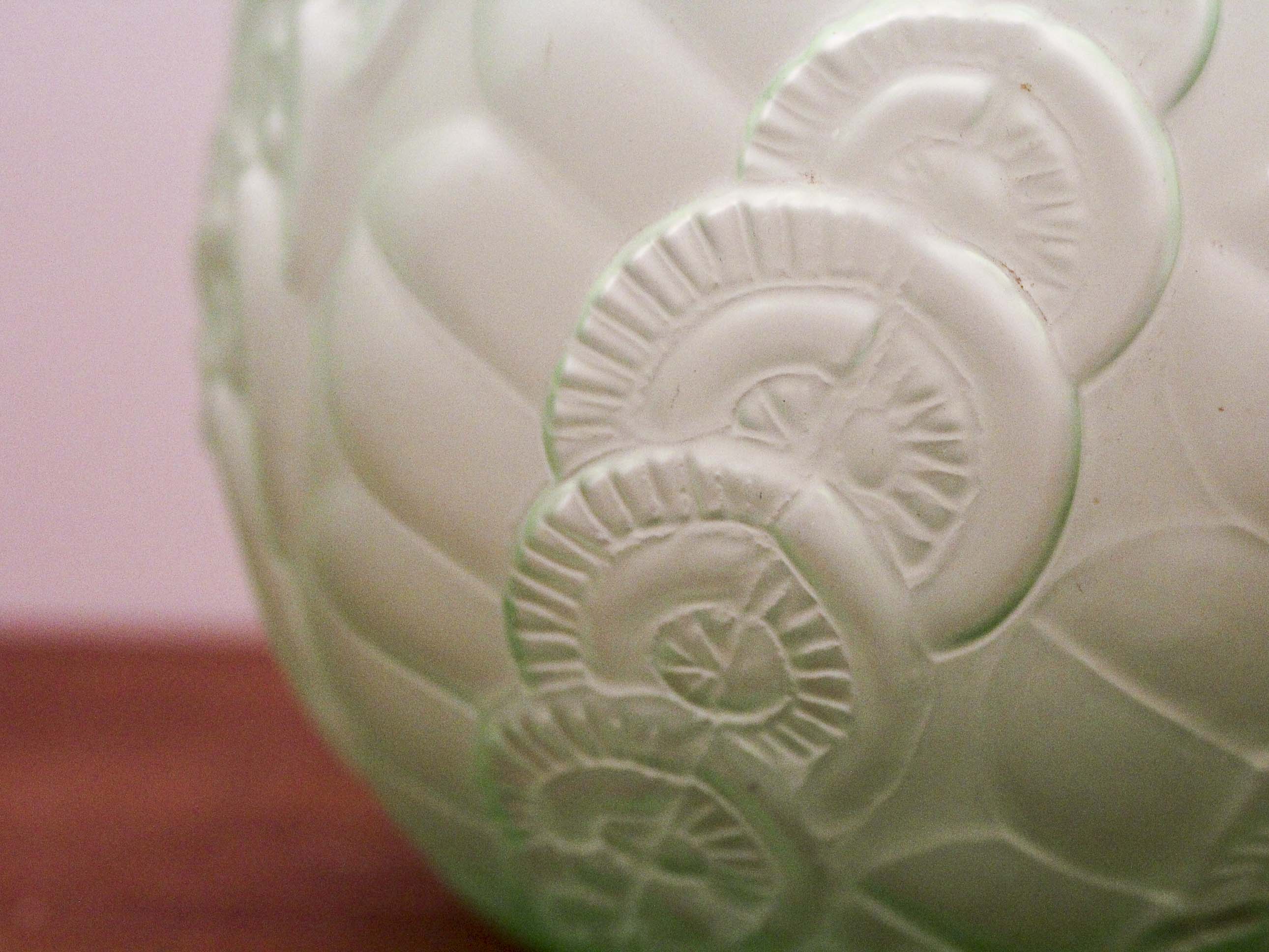 Pair of Art Deco glass ball vases