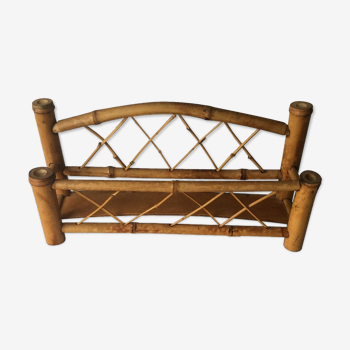 Rattan and bamboo post holder