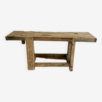 Solid wood console workbench