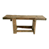 Solid wood console workbench