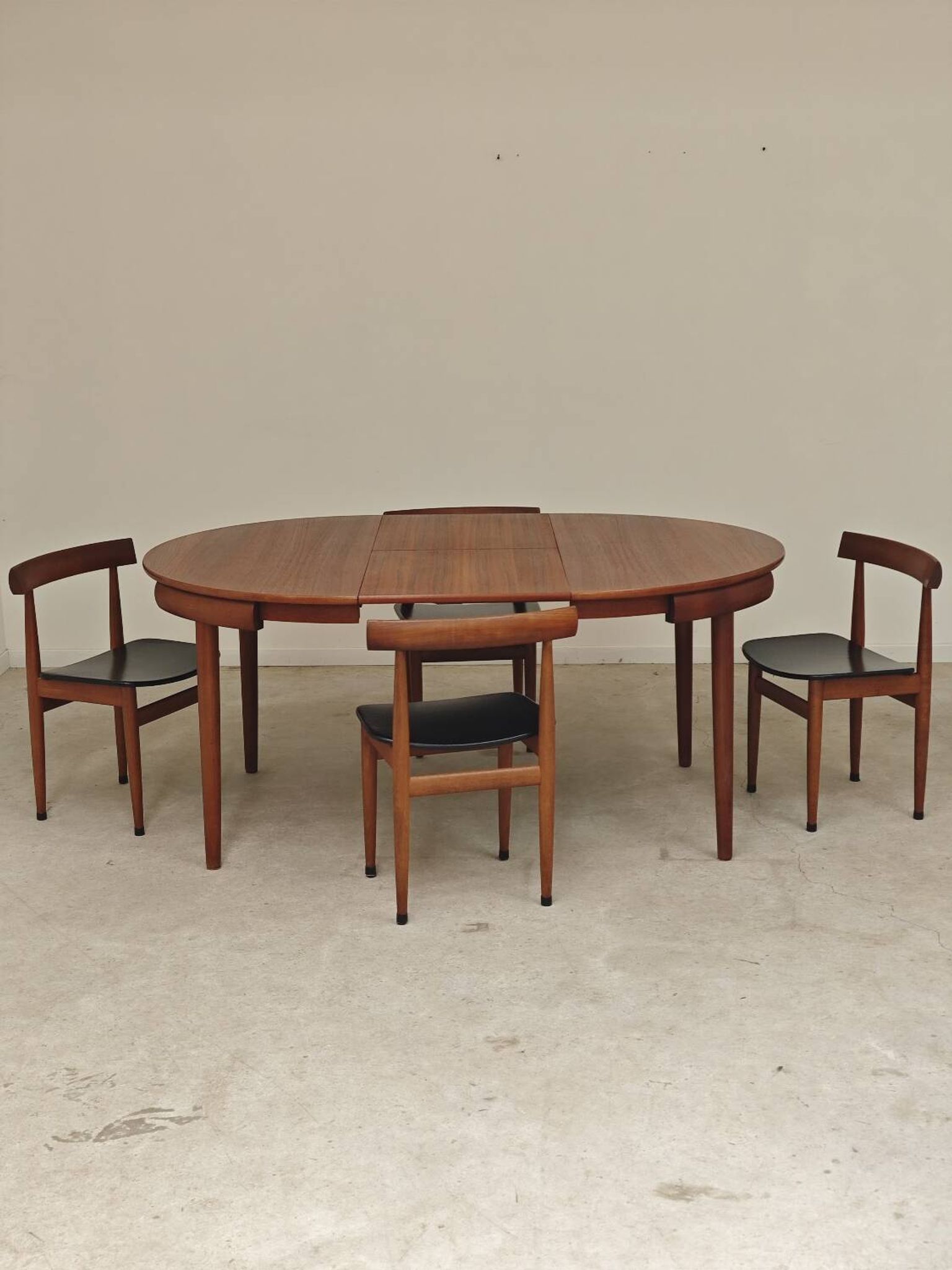 Table de repas et 4 chaises par Hans Olsen pour Frem Rojle  Danemark