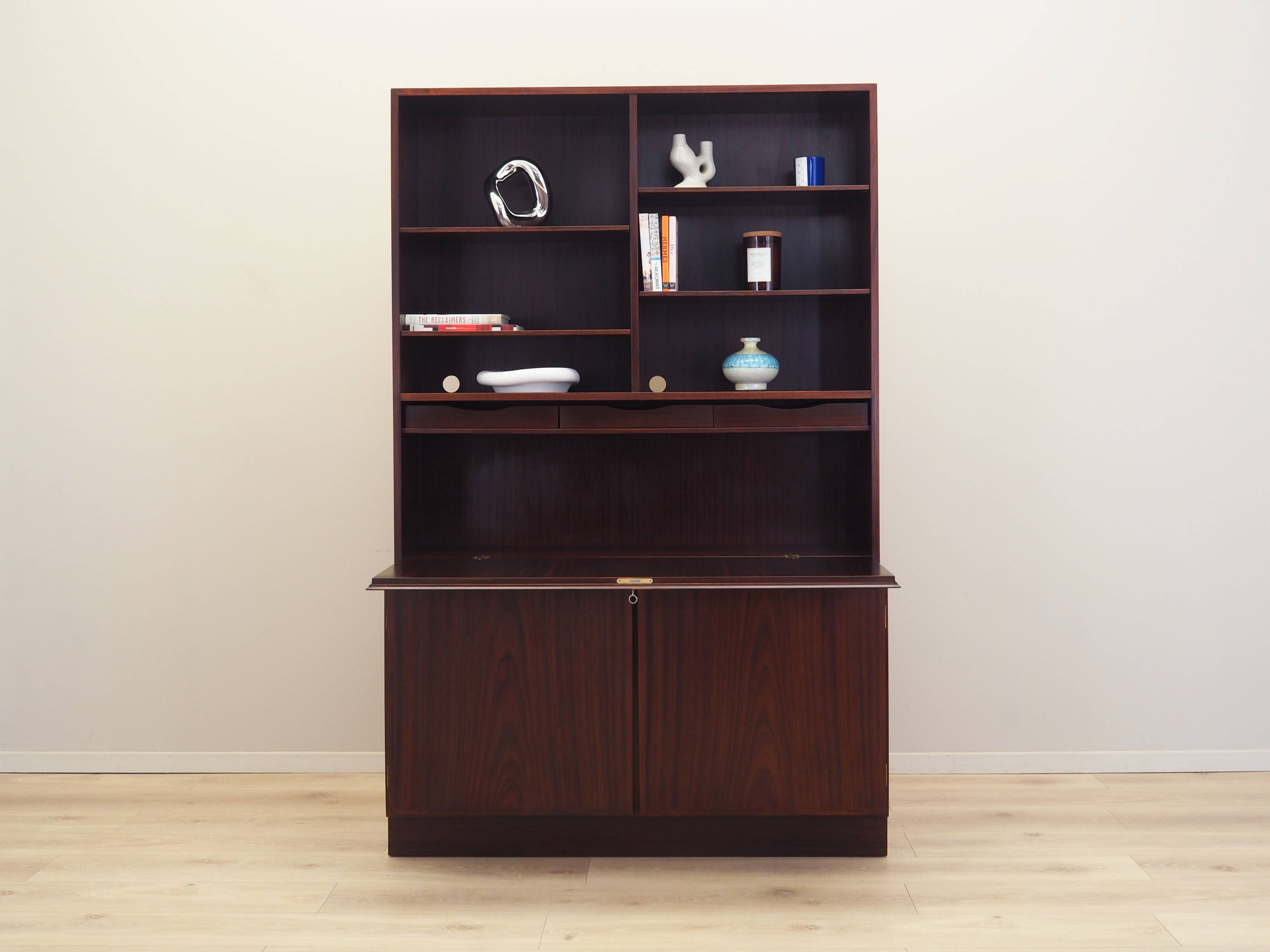 Mahogany bookcase, Danish design, 1970s, manufacture: Omann Jun