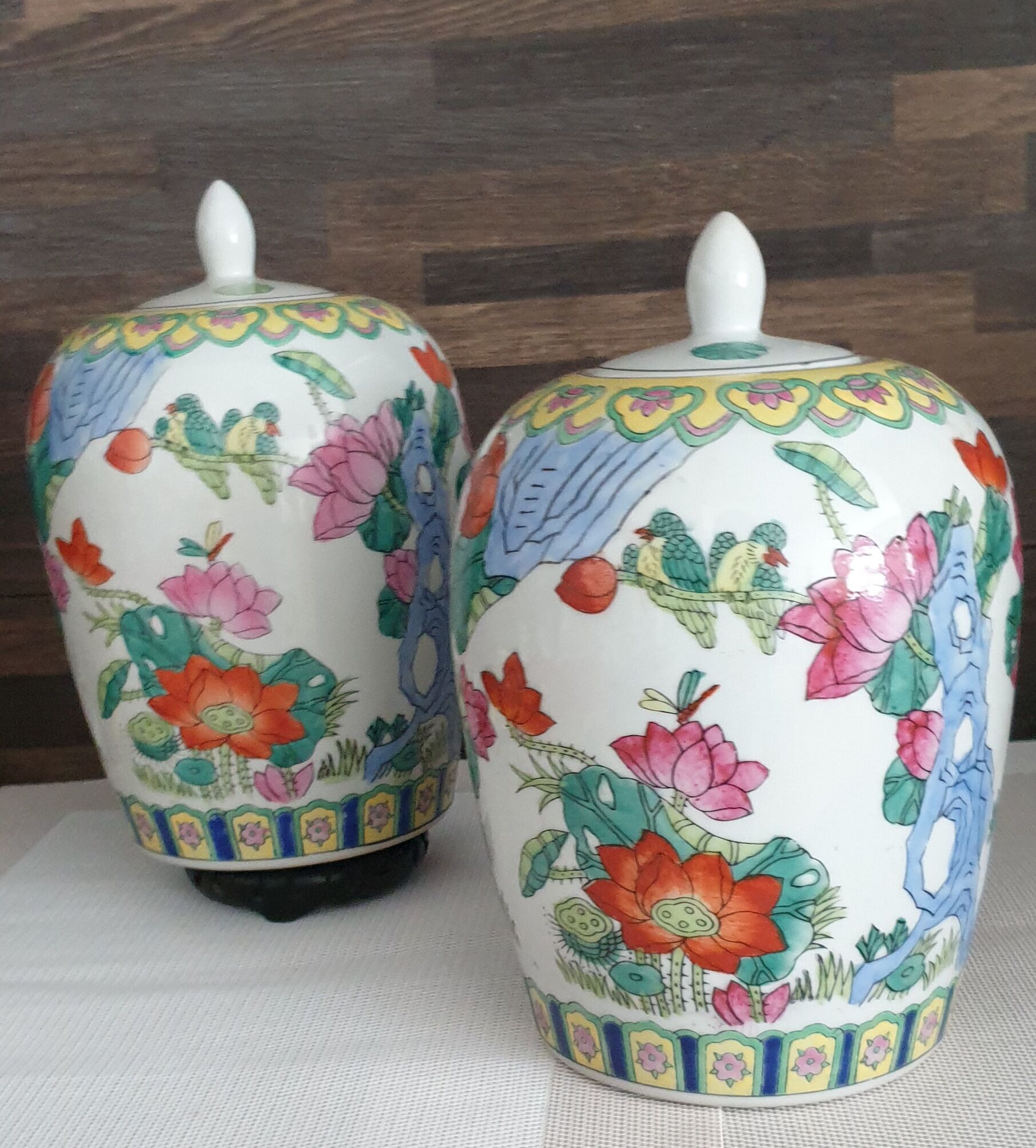 Old ginger pot chinese potiche in ceramic h.25cm