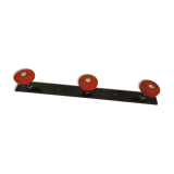 Holder with 3 patères metal lacquered and chrome