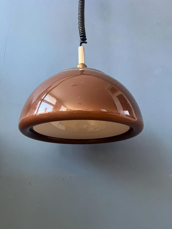 Lampe à Suspension Vintage Cosack Leuchten Plexiglas Marron - Orange
