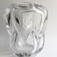 Art Deco vase in transparent thick crystal Val Saint Lambert 1920