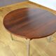 Table de repas en palissandre et chrome 1960