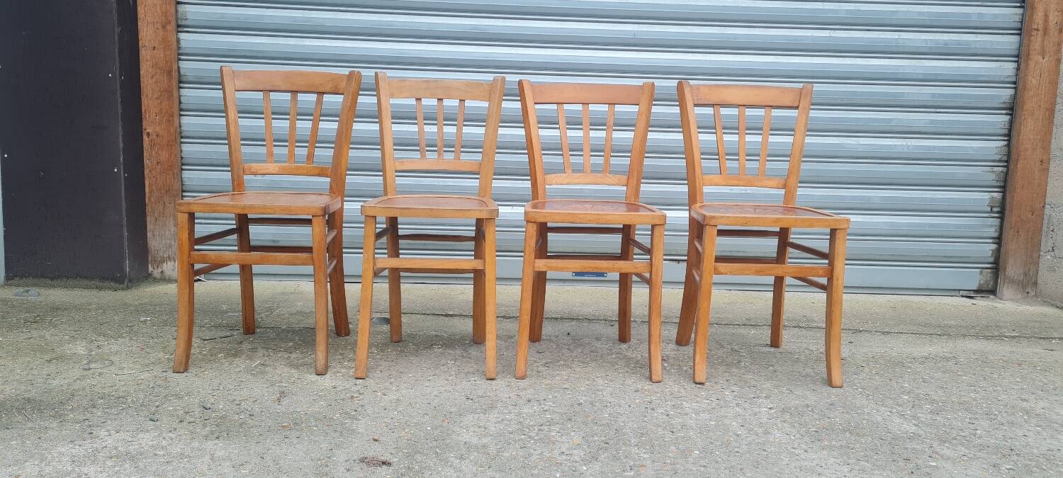 Set de 4 chaises bistrot luterma