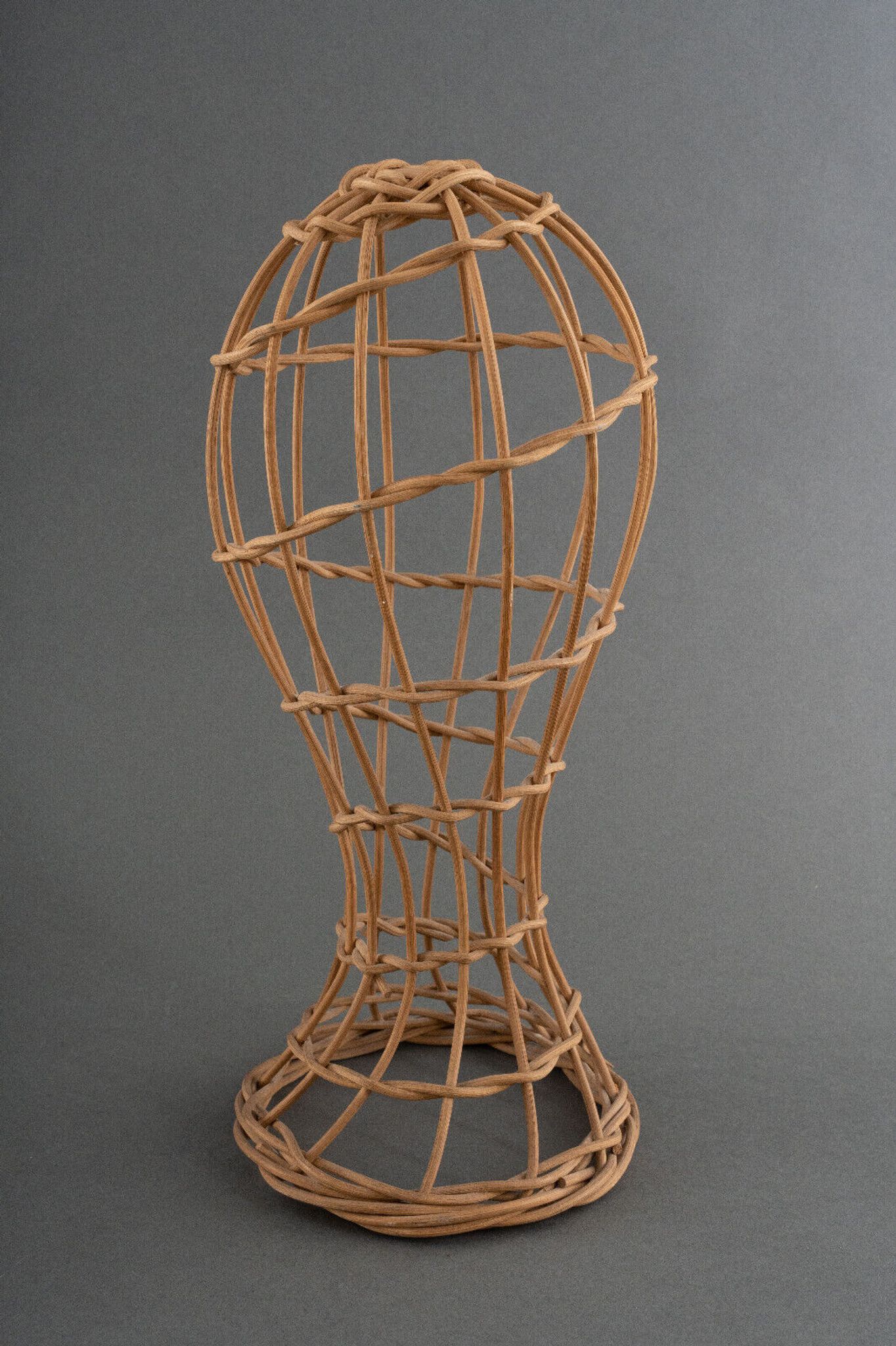 Head to hat Marotte Rattan hat shop head 1950