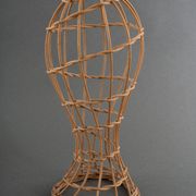 Head to hat Marotte Rattan hat shop head 1950