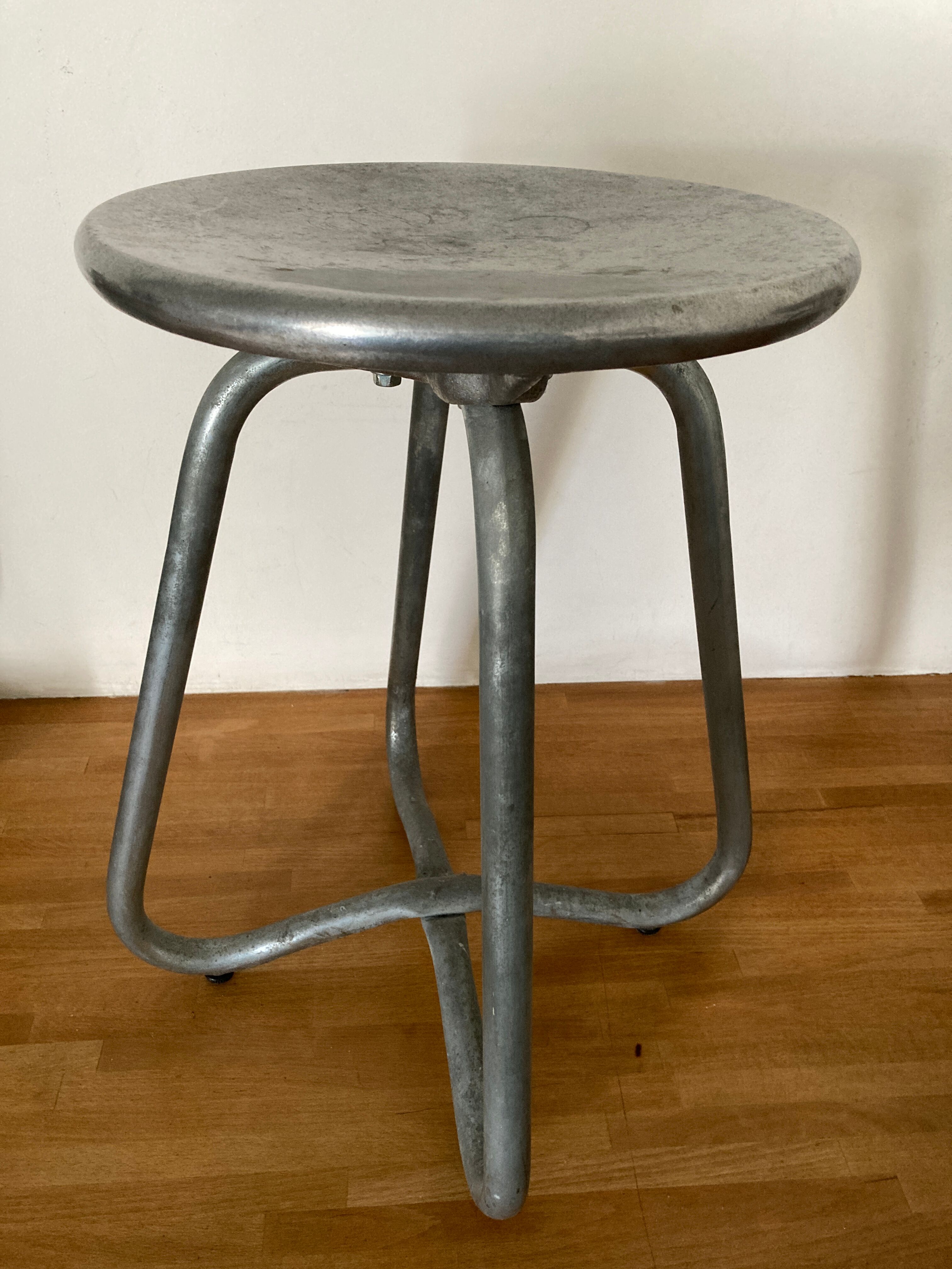 Habitat aluminium cast iron stool 1980