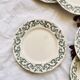 6 assiettes dessert terre de fer Longchamp modèle Trévise vert faïence
