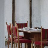 Danish Mid-Century Modern, Set of 6 Oak Dining Chairs, Henning Kjærnulf, 1960s