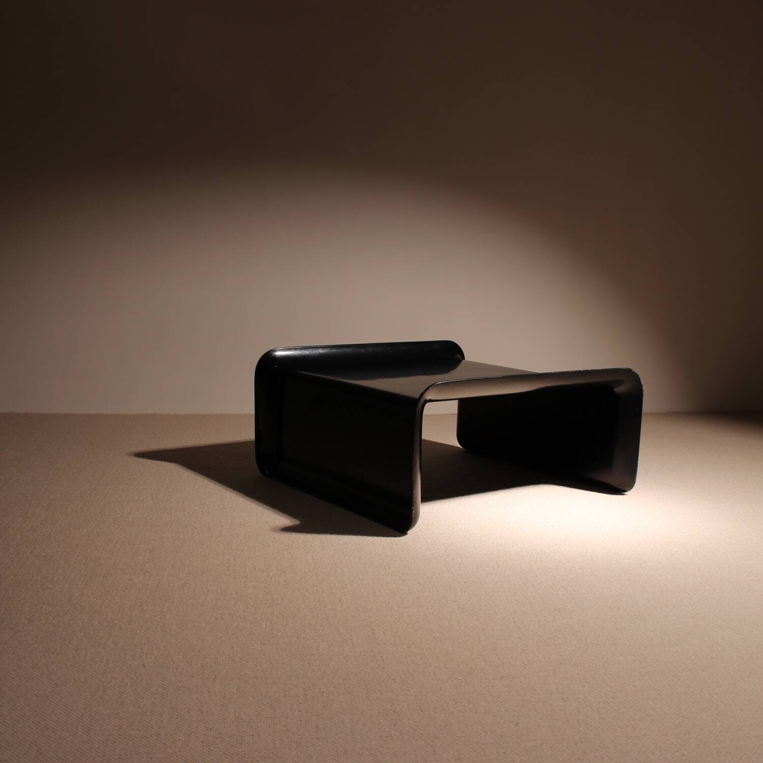 Black Fiberglass Coffee Table by Rosenthal | Germany 1970s