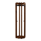 Modern Danish, brutalist round coat rack in solid pine, cylindrical shape, 1970s.