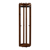 Modern Danish, brutalist round coat rack in solid pine, cylindrical shape, 1970s.