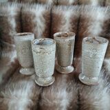 4 old stoneware mugs/mazagrans