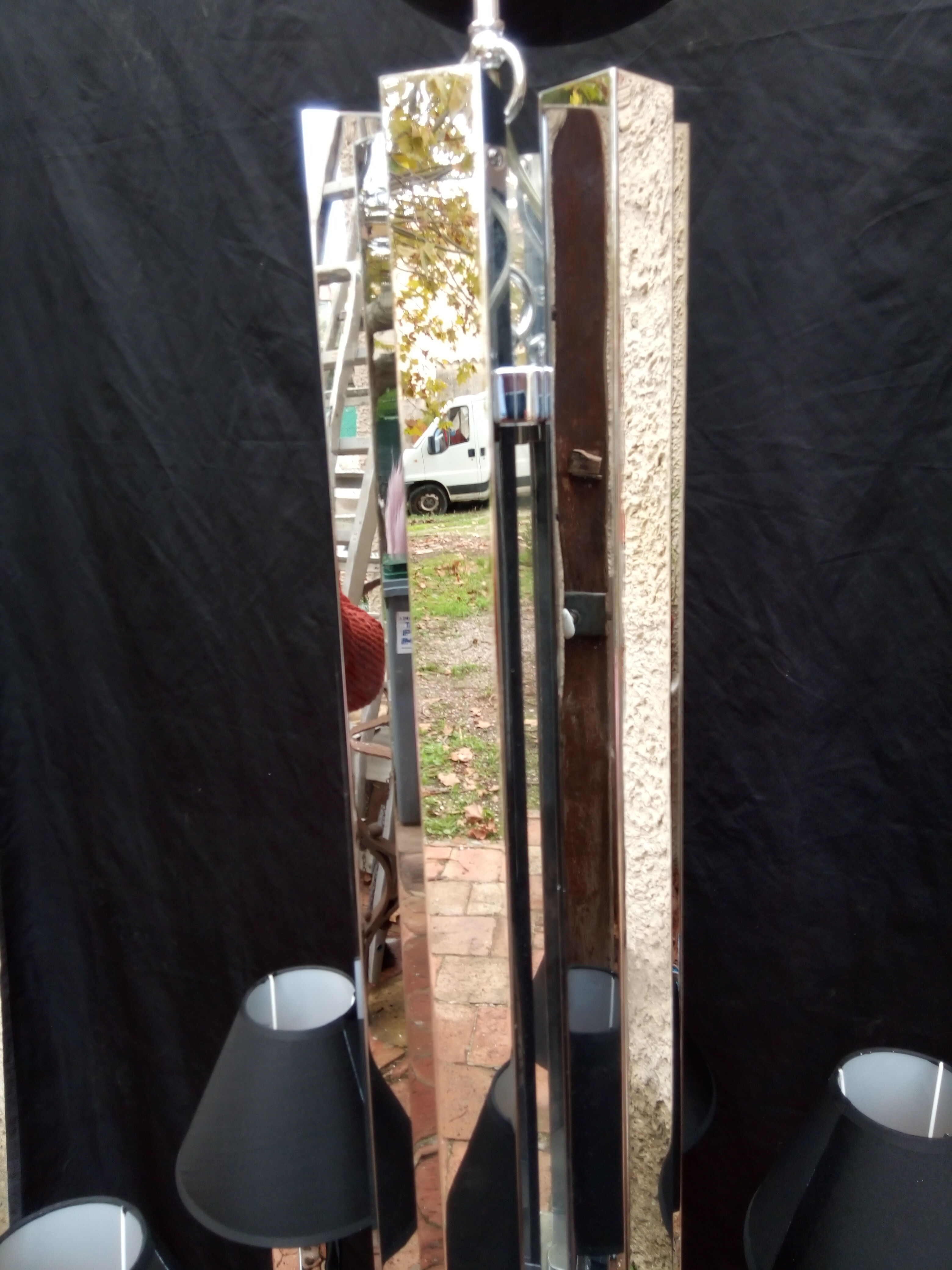 Chrome metal chandelier 70/80