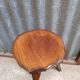 Vintage solid wood tripod stool