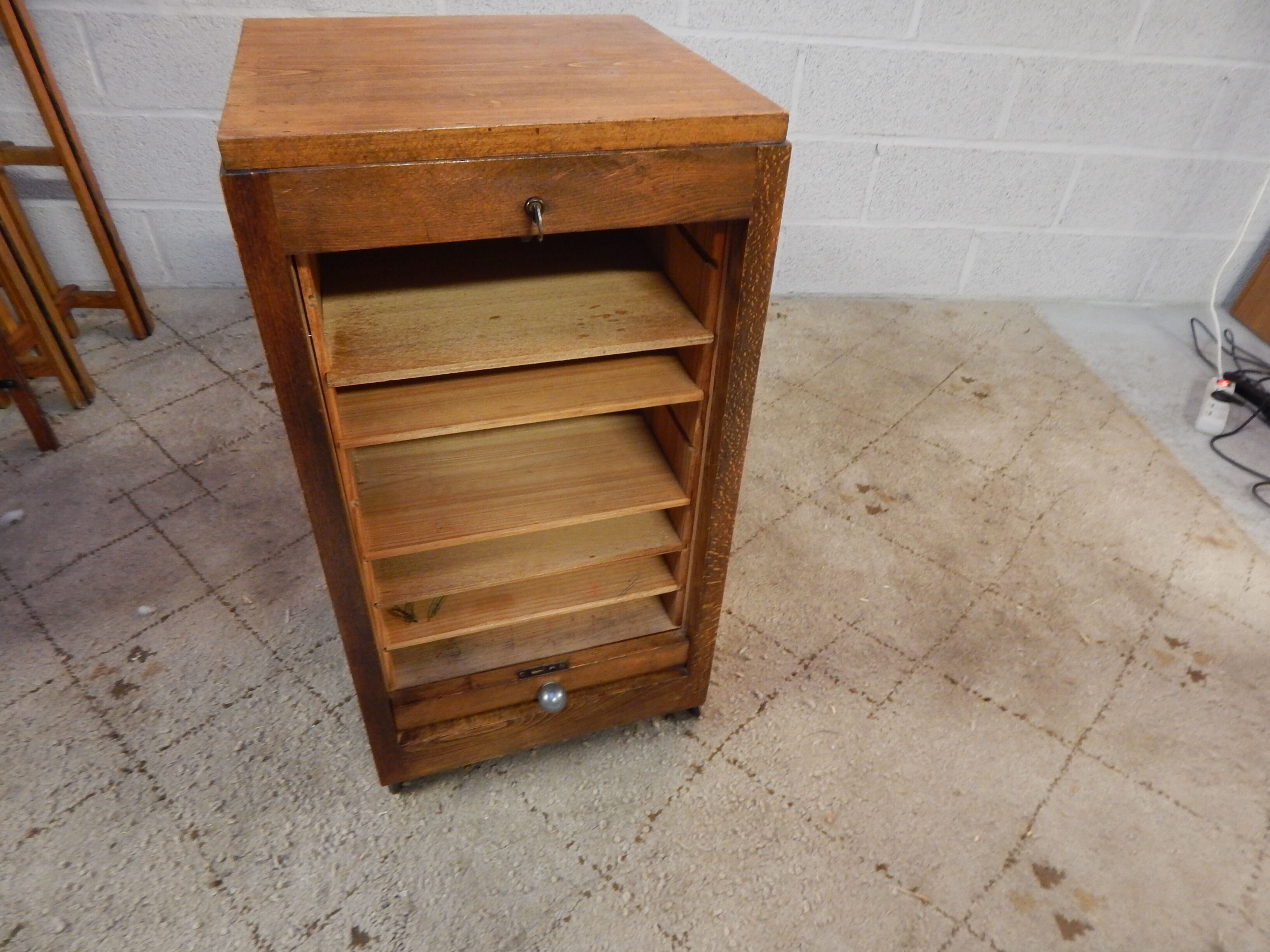 Cabinet in vintage curtain
