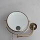 Vintage illuminated adjustable brass mirror, Arpin Paris, France 1970
