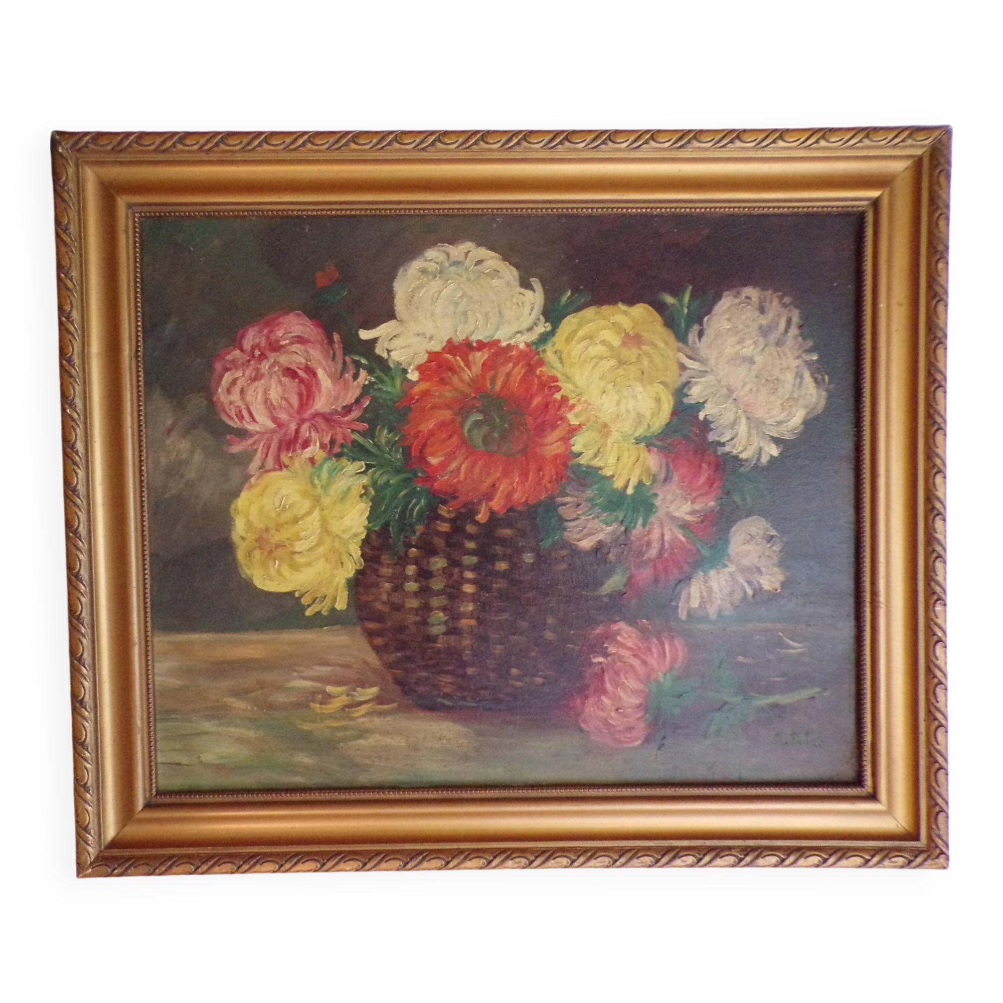 Still life with bouquet of flowers