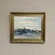 Original Swedish Oil on Panel – "Uppsala" by Gusten Widerbäck – Signed – Dated 1965 (on the back) – Framed – 38 × 43 cm