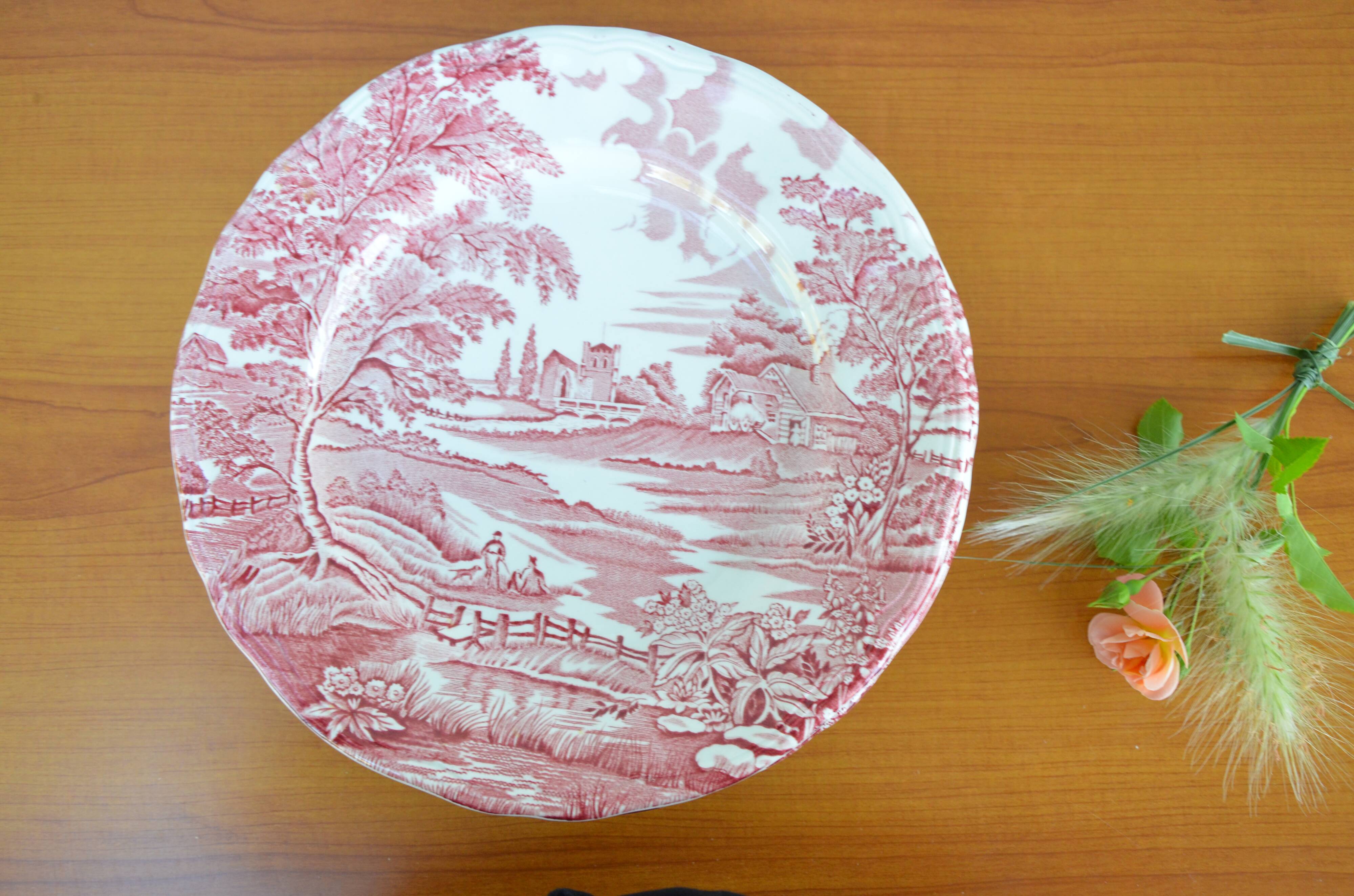 Set of 6 English style plates, kesteloot birthday