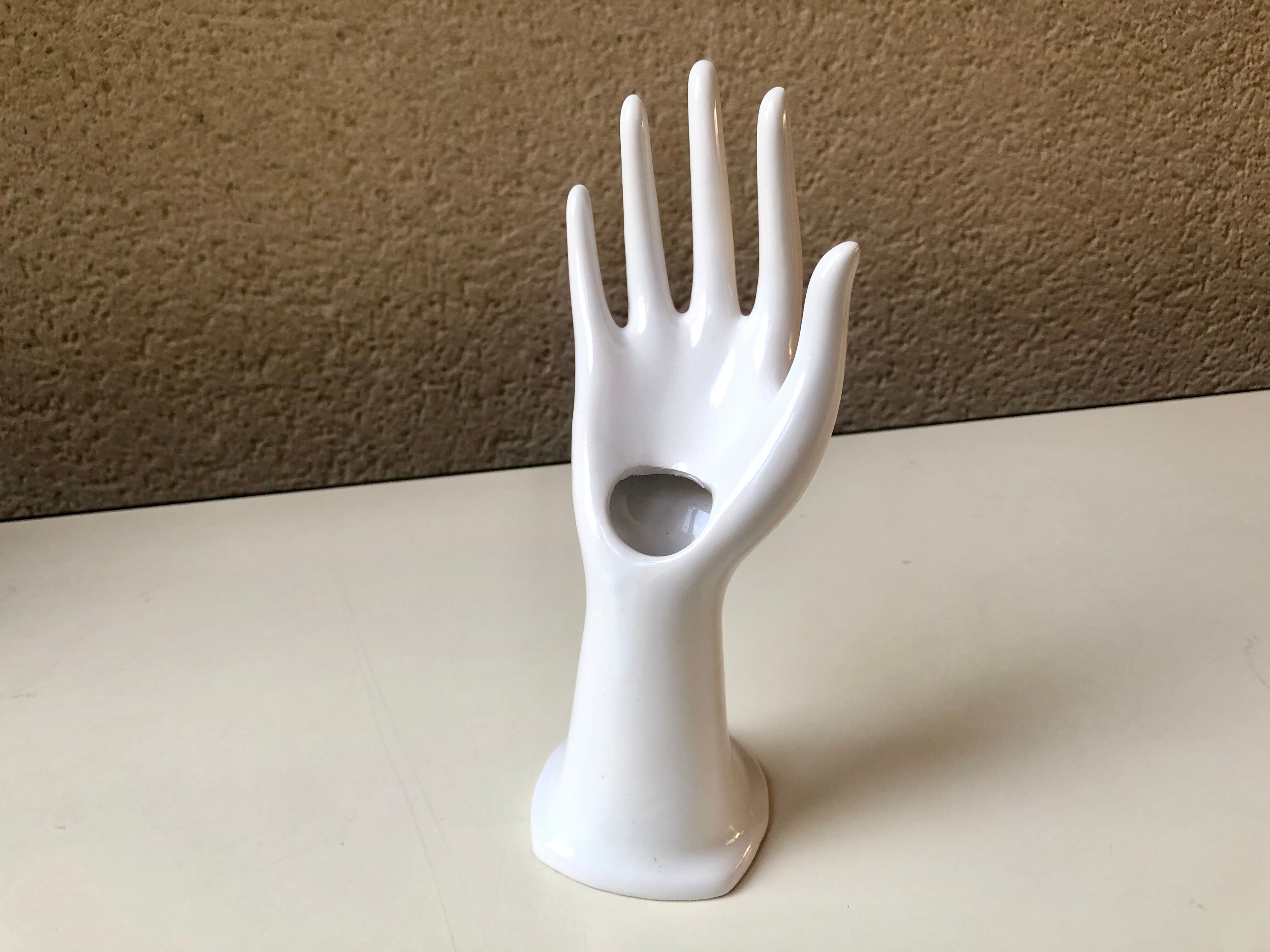 White ceramic hand-made vase by original 70s JMR