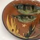 Lluís Puigdemont artisanal dish in enameled ceramic with fish decor