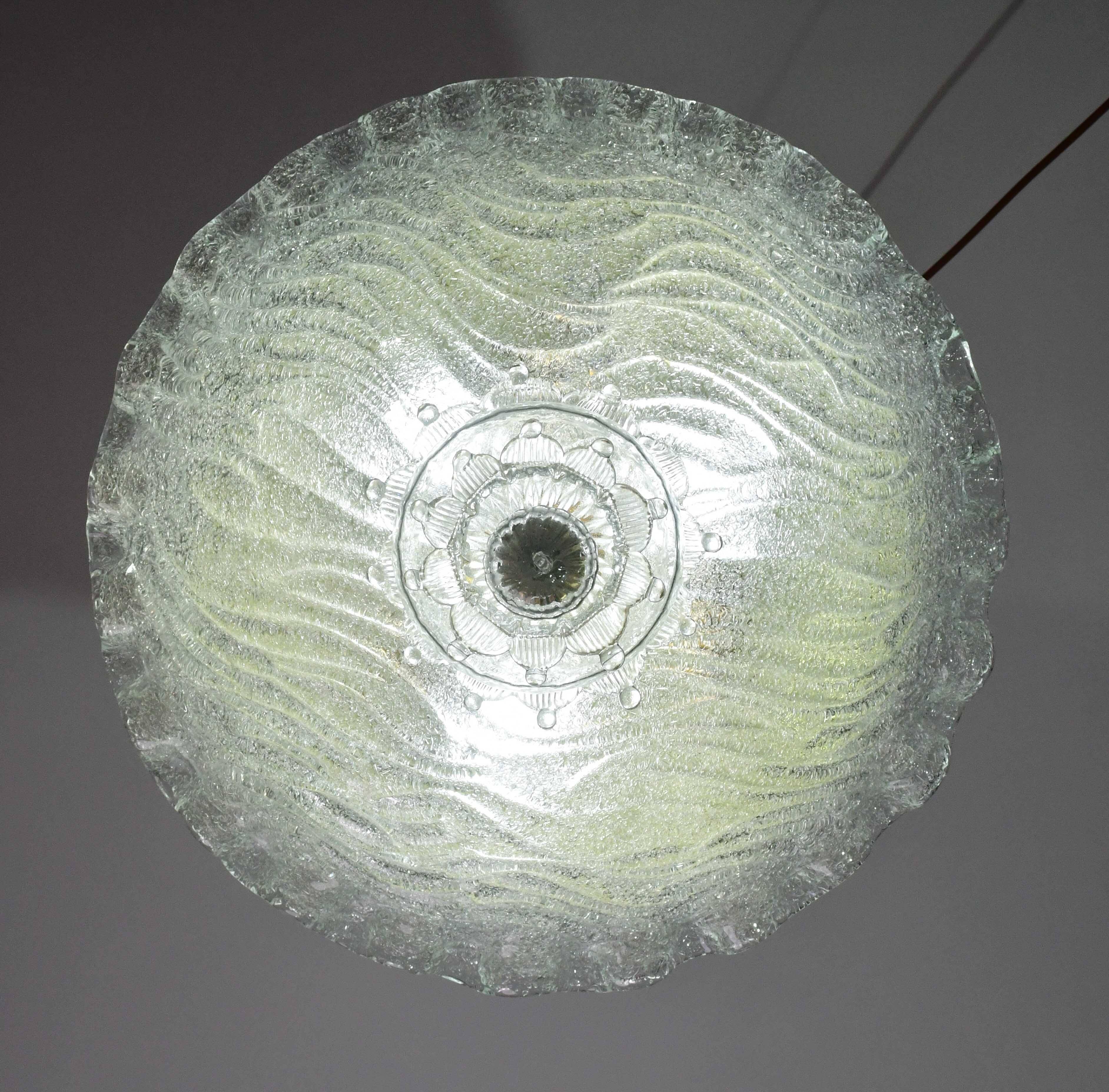 "The Crown" Charming Italian Murano Glass Ceiling Fixture, Murano, 1970