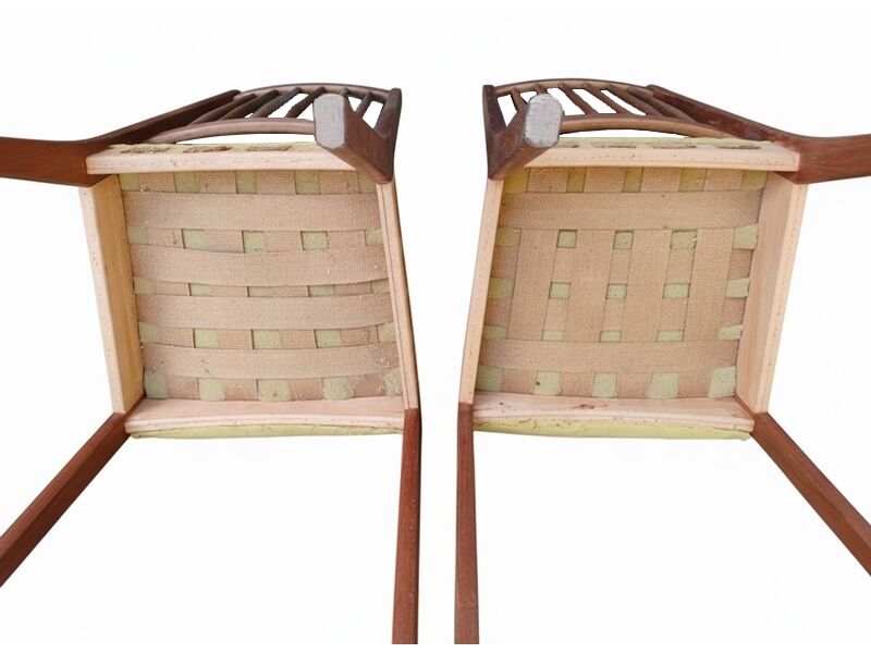 Renovated vintage 1960s teak Scandinavian chairs