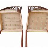 Renovated vintage 1960s teak Scandinavian chairs