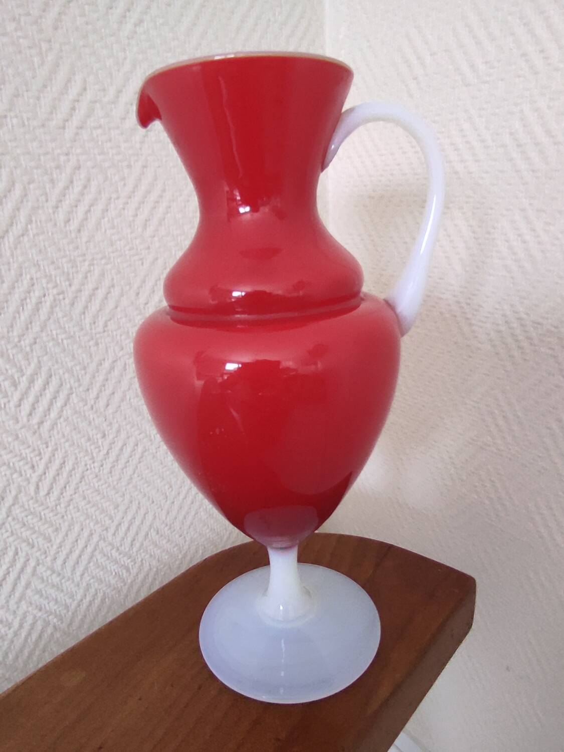 Opaline glass vase