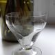 Set of 6 crystal water glasses engraved 50s