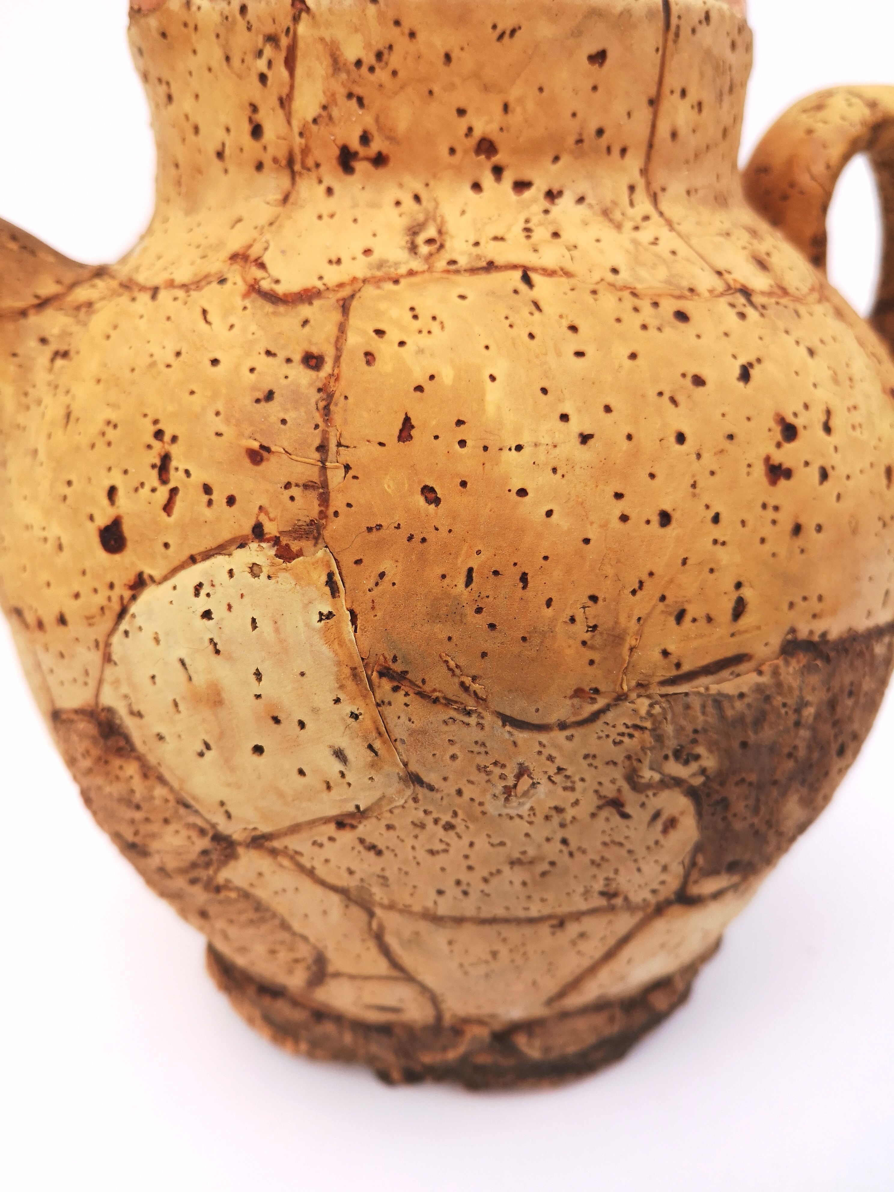 Gargoulette, terracotta jug and cork