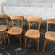 Lot of 4 vintage bistro chairs