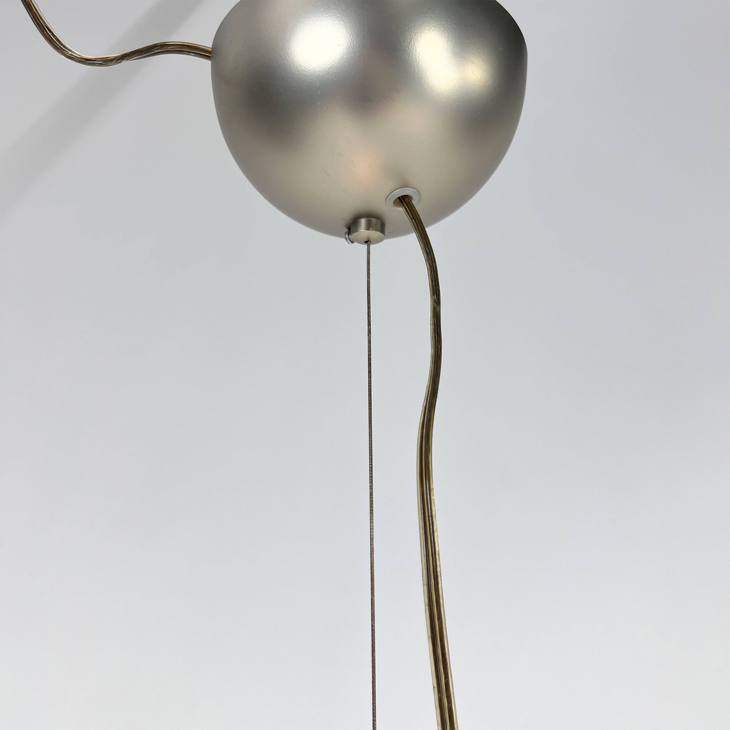 Set of 2 Mid Century Hanging Bol Lamps by Glashutte Limburg, 1970s