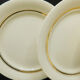 8 flat plates Villeroy - Boch Mettlach - Cream and Gold.