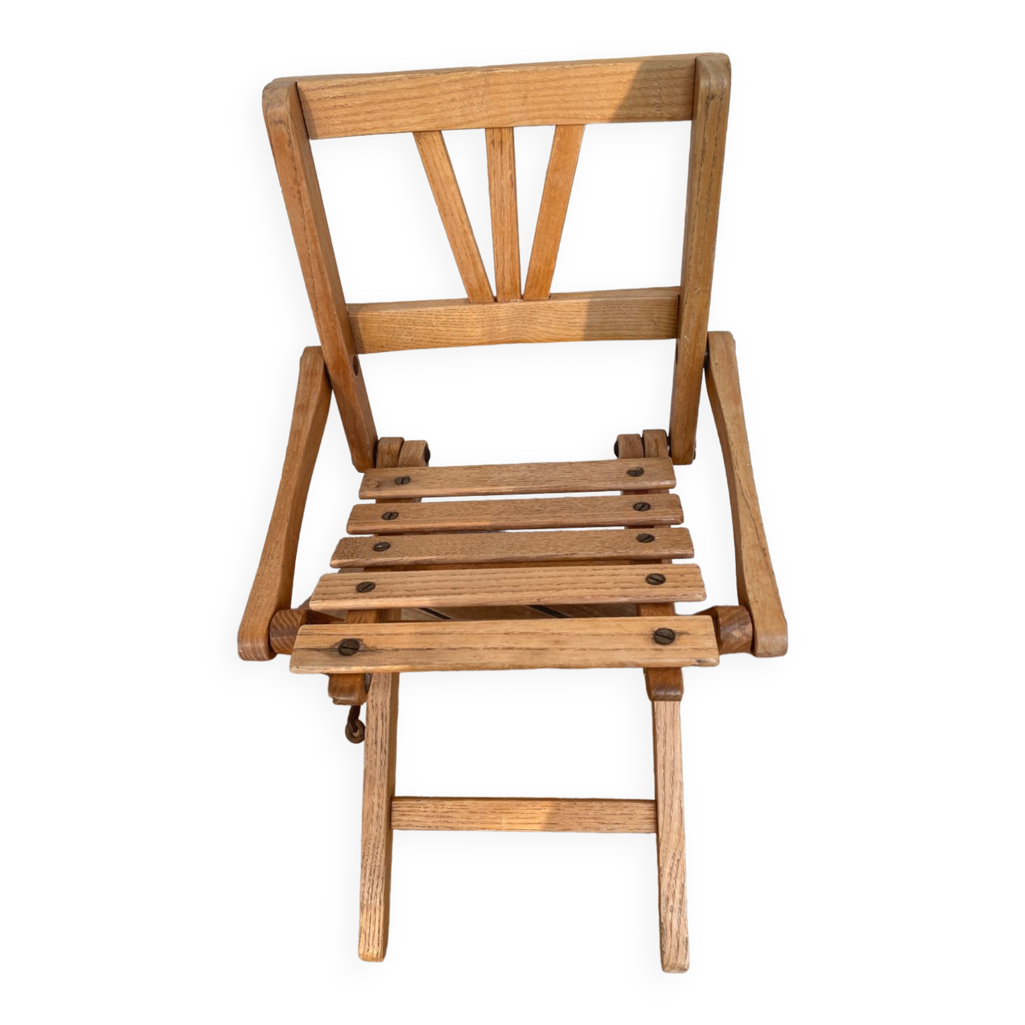 Folding wooden chair for doll