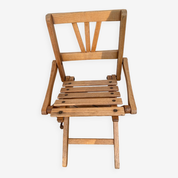 Chaise pliante en bois pour poupée