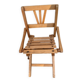 Folding wooden chair for doll