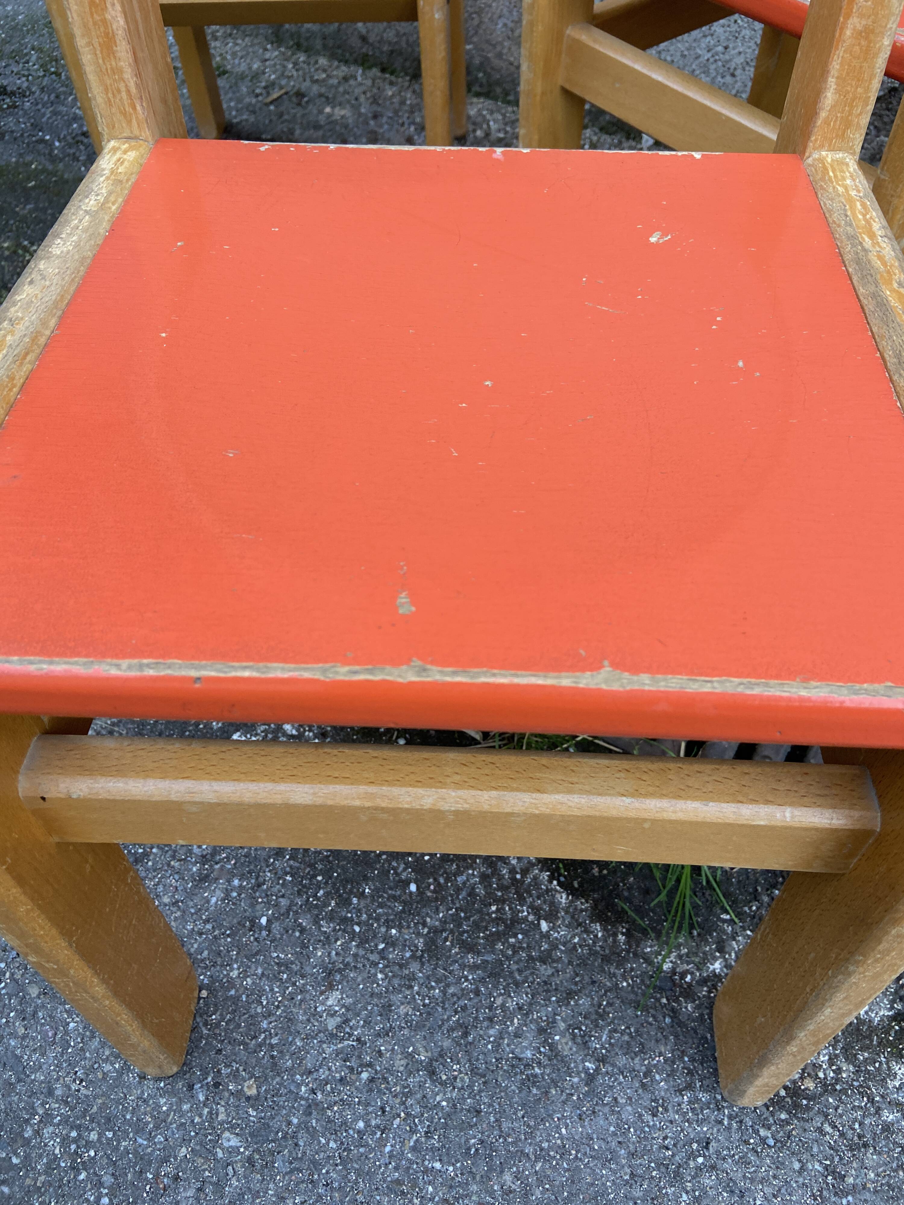 Children's chair school 70s