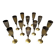 Set of 12 Authentic Antique Vintage Champagne Flutes